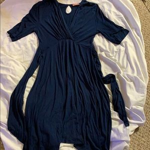 Navy maternity/nursing dress